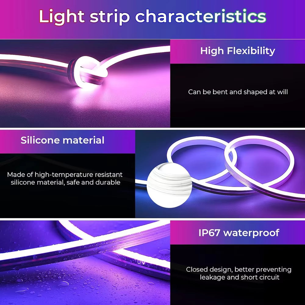 USB Homekit Wifi Neon LED Strip Waterproof 5V 