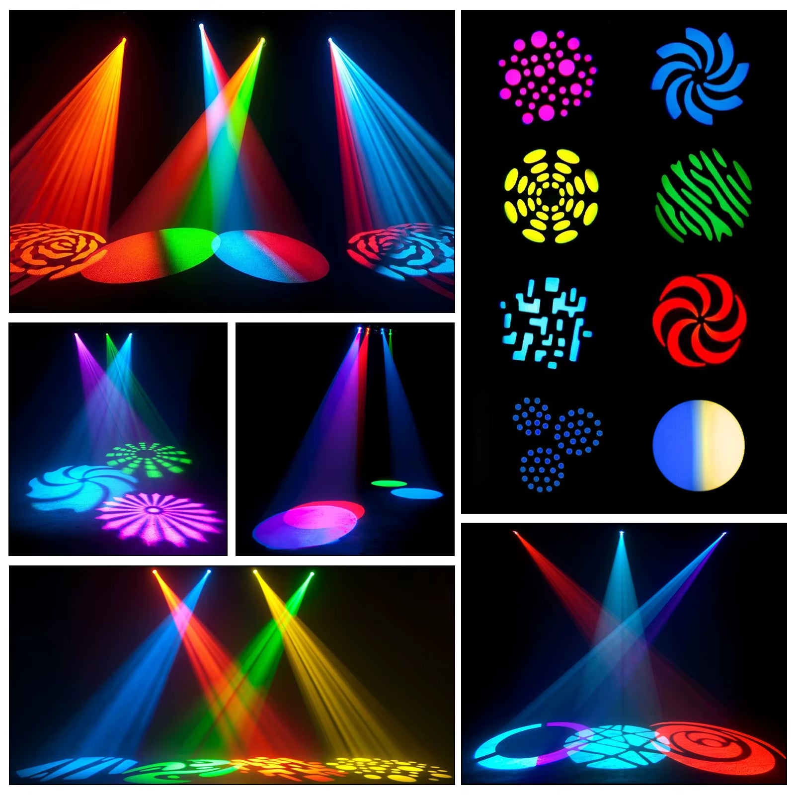2PCS Moving Head Light Gobo RGBW 