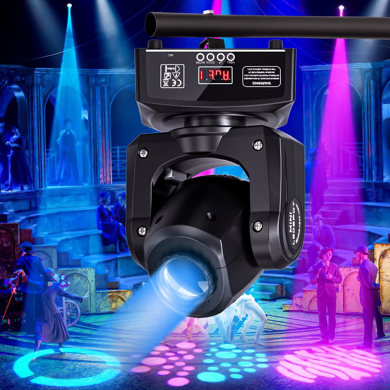 2PCS Moving Head Light Gobo RGBW 