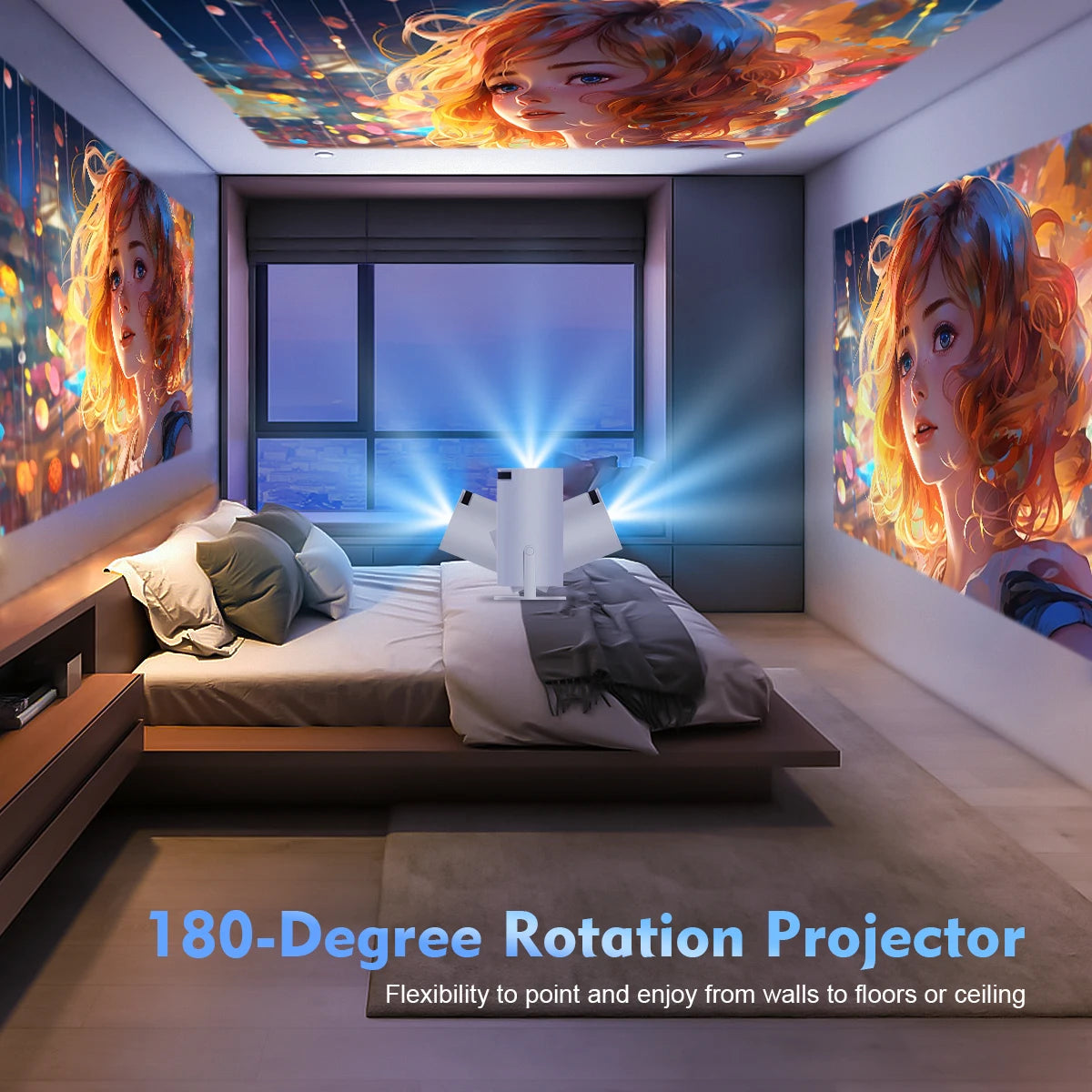 Projector 4K Android 260ANSI 1080P 1280*720P Home Cinema