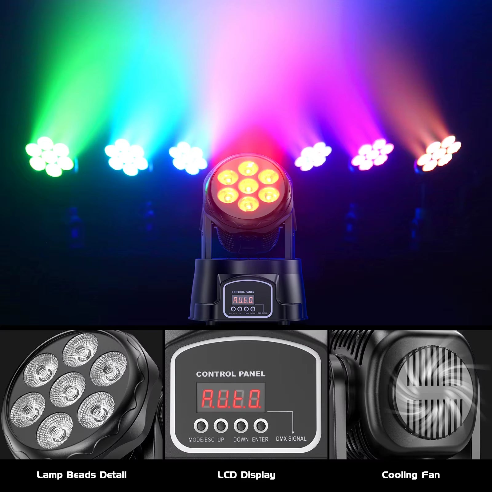 RGBW LED Moving Head Light DMX512